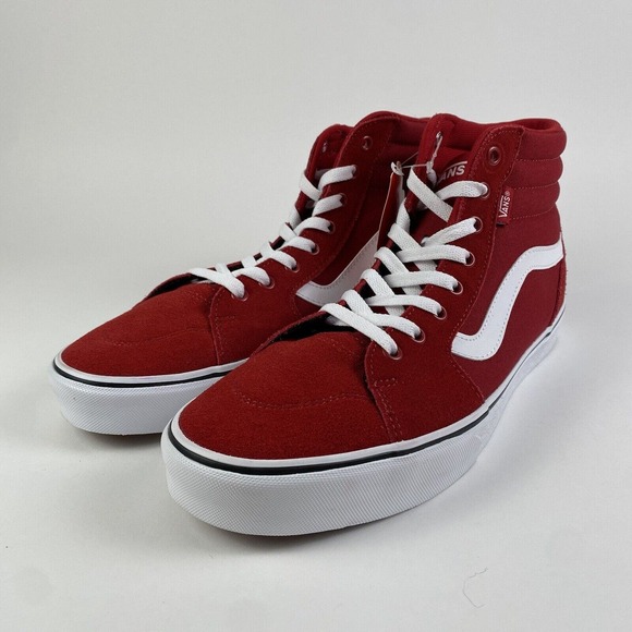 Vans Filmore Hi Suede & Canvas Sneakers Red Mens Size 11 Brand New - Picture 7 of 16
